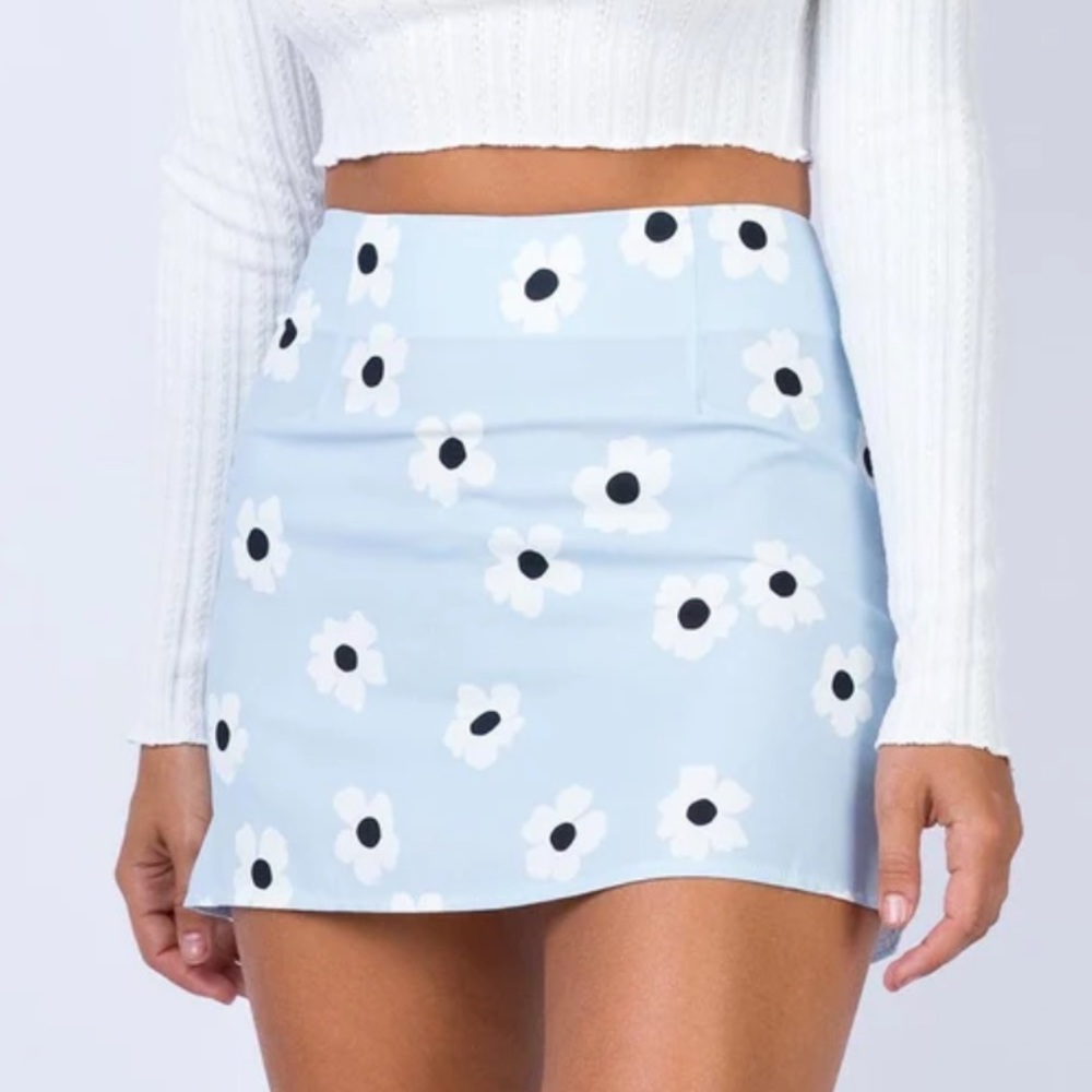 Princess polly Shelly mini skirt blue
